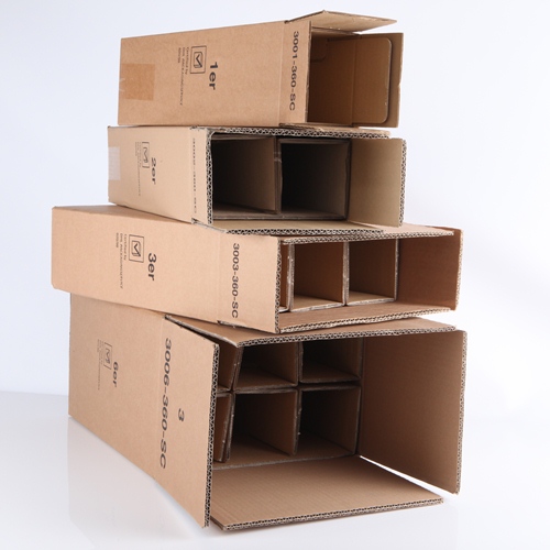 Flesverzenddoos, 12 fles, bruin, 360 mm hoog, incl. binnenwerk, 10 stuks per doos-0